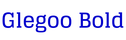 Glegoo Bold font